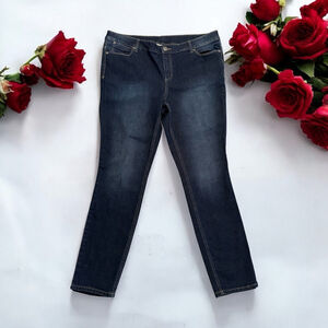 Christopher & Banks Skinny Jeans Womens 12 Blue Distressed Denim Mid-Rise